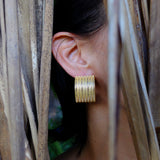 Minorka Hoop Earrings - Gold Plated Silver