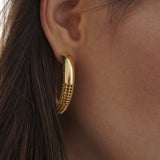 Luki Hoop Earrings - Gold Plated Silver - Large