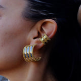 Brava Hoop Earrings - Gold Plated Silver