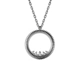 Princess Semita Necklace - Platinum Plated Silver - Medium