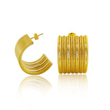 Minorka Hoop Earrings - Gold Plated Silver