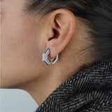 Octa Earrings - Rhodium Plated 925 Sterling Silver