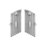 Ravello Earrings - Platinum Plated Silver - Green Zircon Stone