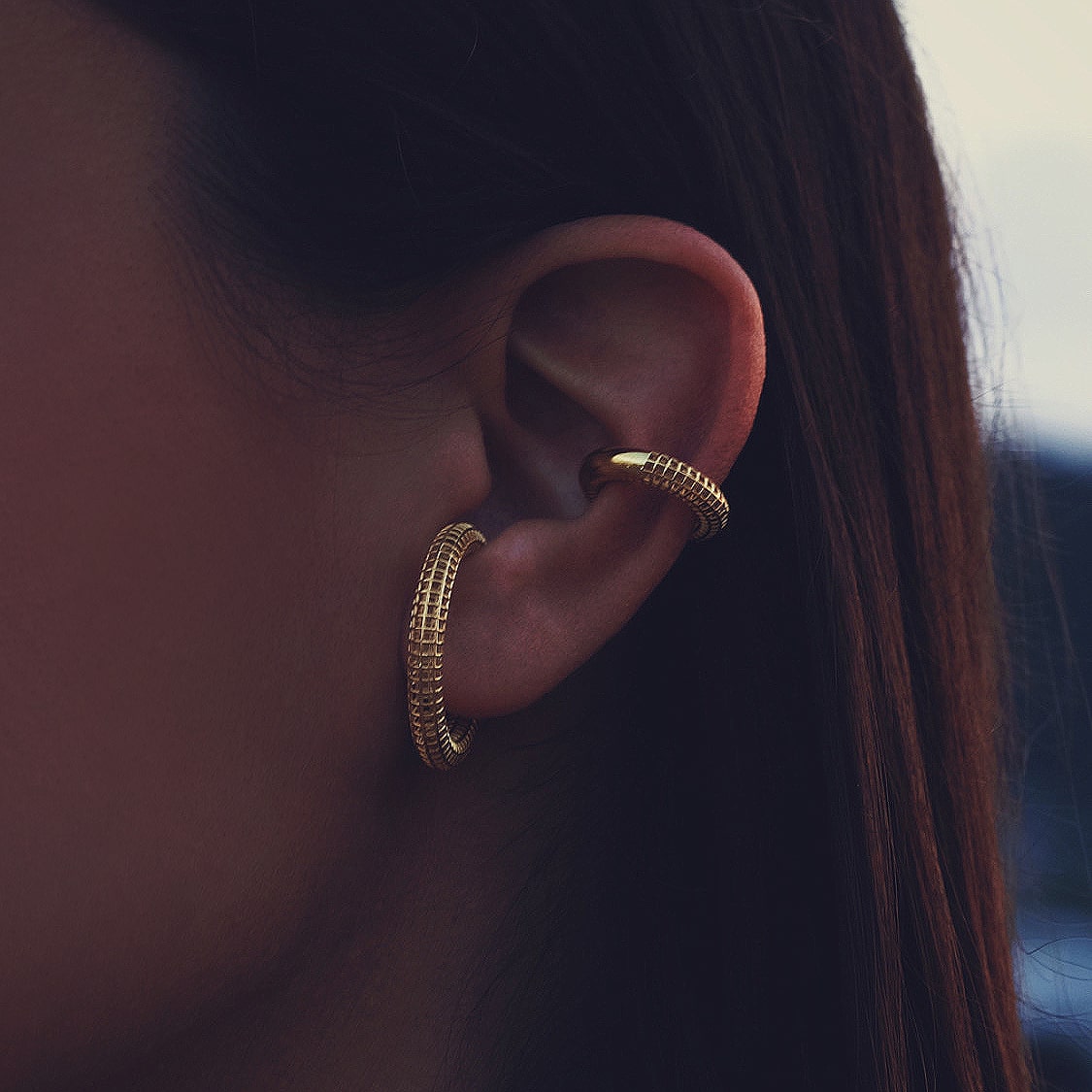 Ear Cuff Altın Halka Küpe